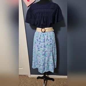 The Tog Shop Vintage Floral Pull On Skirt Size XL